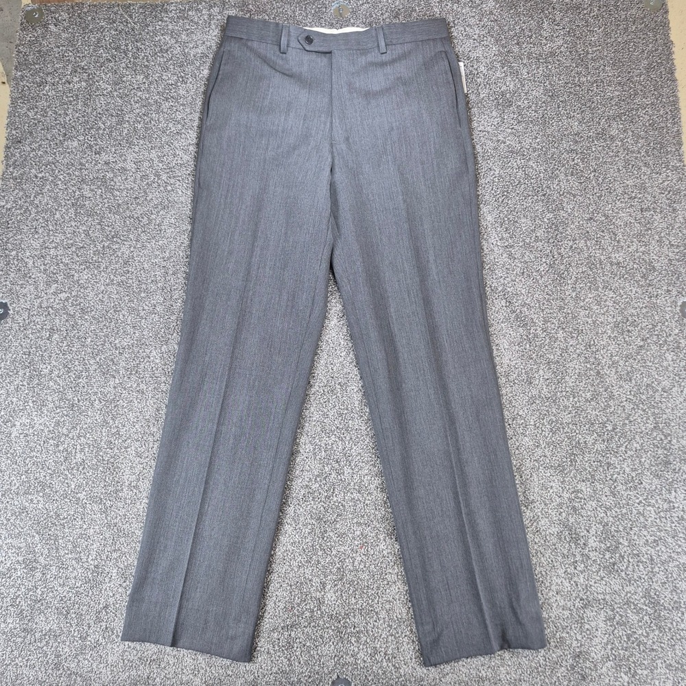 NWT Brooks Brothers Dress Pants Mens 33x32 Gray Madison Fit 100% Wool